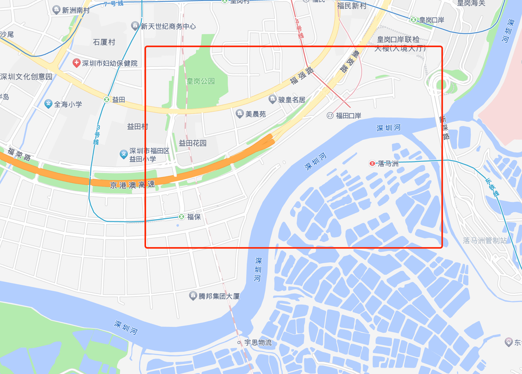 The correct mainland and hongkong border